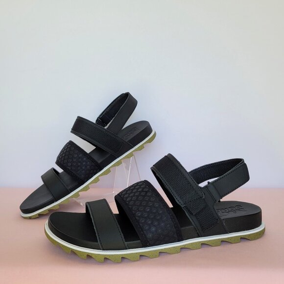 SOREL Roaming Decon Slingback Sandals- Women's Size 10 - Black/Olive color⭐ - Picture 2 of 16